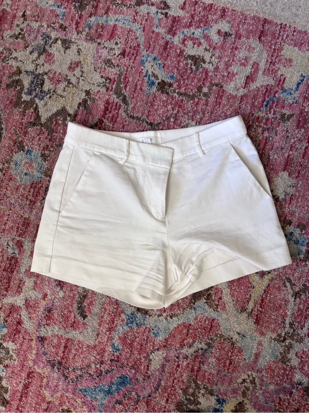 LOFT Riviera White High-Waist Tailored Shorts